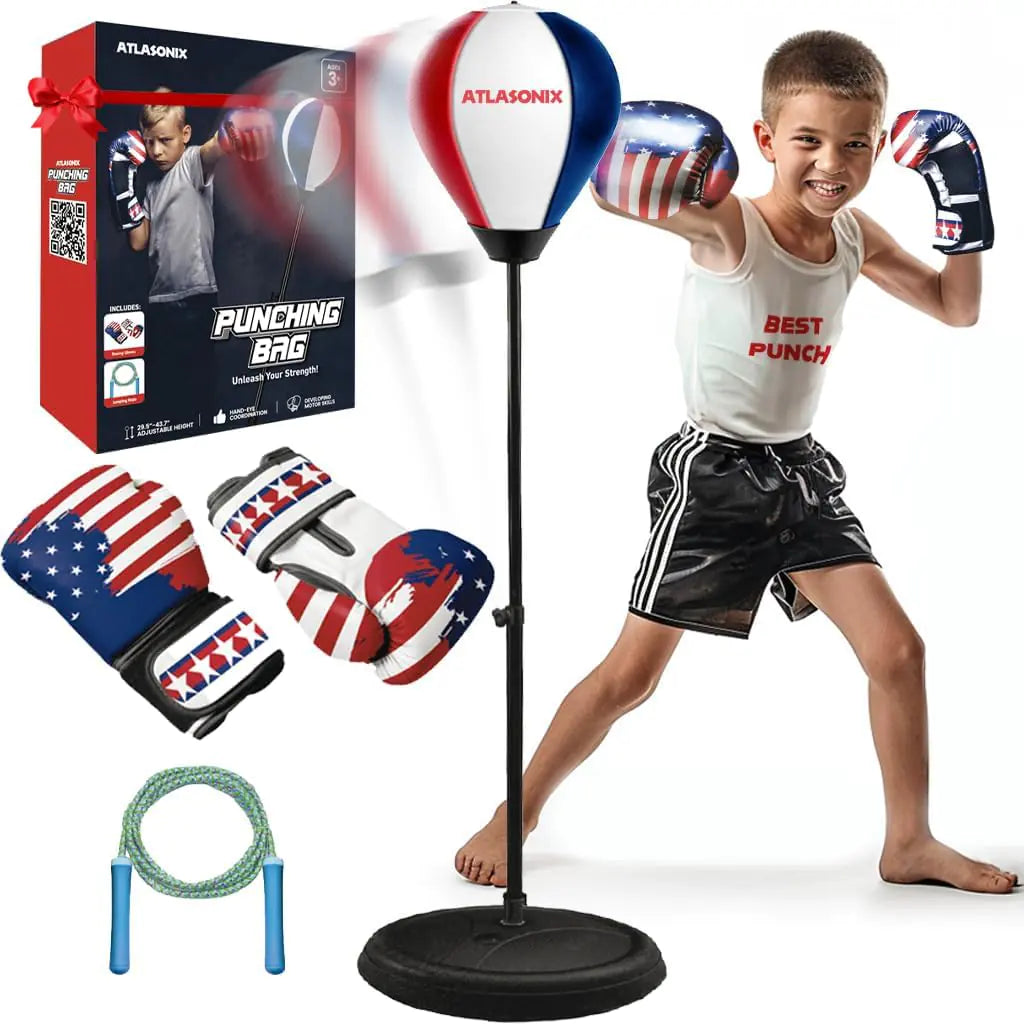 Bolsa de Boxeo para Niños 8-12 Años con Guantes - Set Completo de Karate y Entrenamiento